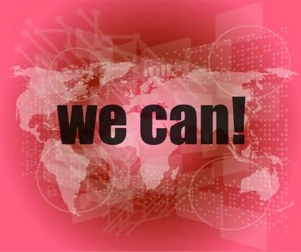 We can text on digital touch screen interface Illustrazione stock