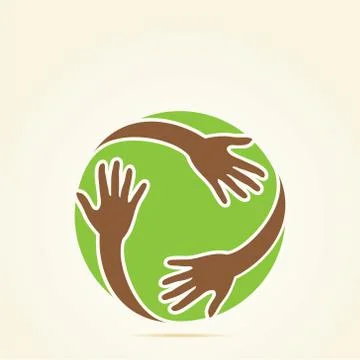 We care for all concept design vector Stock Illustration