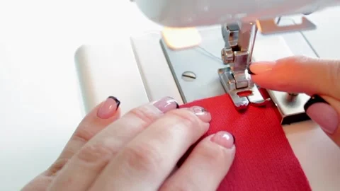 We check and adjust the entire mechanism before starting sewing. Stock Footage 170157398