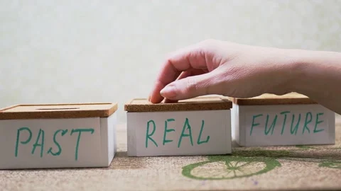 We choose between the past present and the future. Live here and now. Stock Footage 221195662