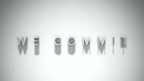 We commit 3D title animation with shadows on a white background Video stock 297382759