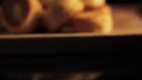 We cook deliciously. Very small curd casseroles, cheese cakes, syrniki Stock Footage 166045255