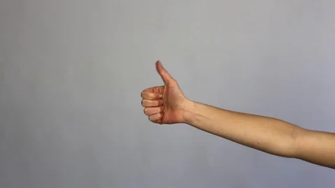 We count to five with the hand Stock Footage 74628965