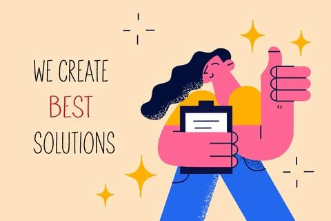 We create best solutions concept Stock Illustration