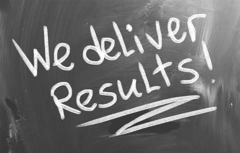 We deliver results concept Illustrazione stock