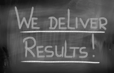 We deliver results concept Stock Illustration