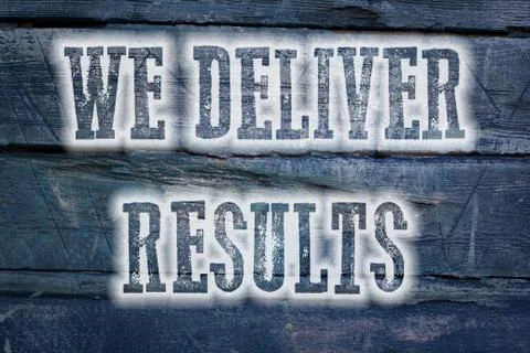 We deliver results concept Stock Illustration