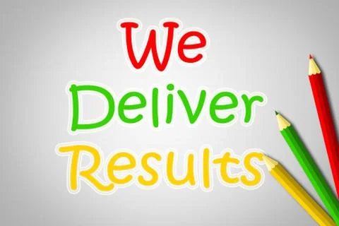 We deliver results concept Stock Illustration