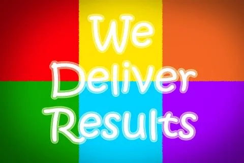 We deliver results concept Stock Illustration