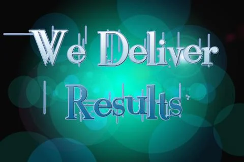We deliver results concept Stock Illustration