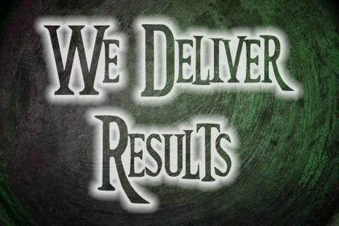 We deliver results concept Stock Illustration