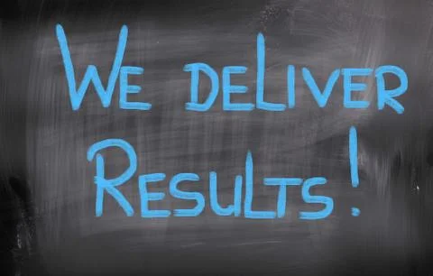 We Deliver Results Concept Stock Illustration