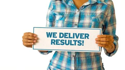 We deliver results Stock Illustration