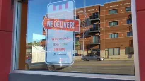 We Deliver Signage Stock Footage 162483197