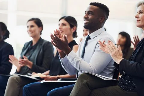 We do not regret attending this conference Stock Photos