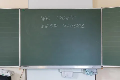 We don't need school Stock Photos