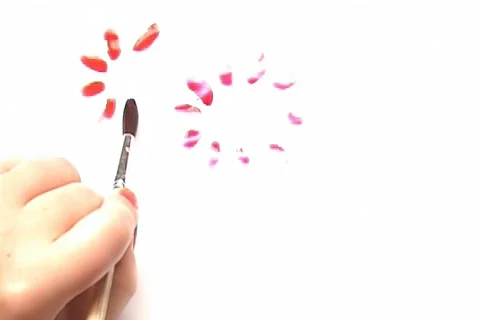 We draw spring flowers. Stock-Footage 656555