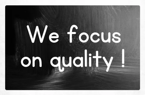 We focus on quality concept Stock Photos