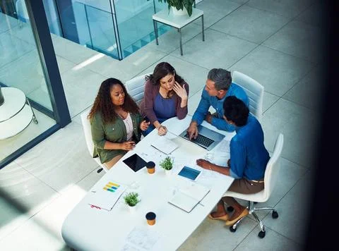 We got the statistic now lets discuss the way forward. High angle shot of a Stock Photos