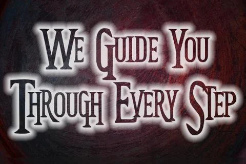 We guide you through every step concept Stock Illustration