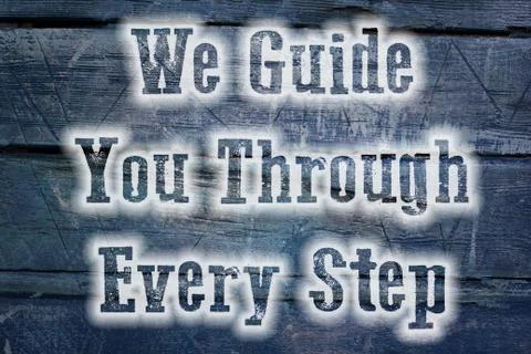 We guide you through every step concept Stock Illustration