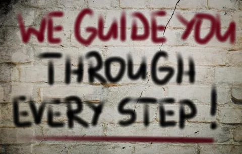 We Guide You Through Every Step Concept Stock Illustration
