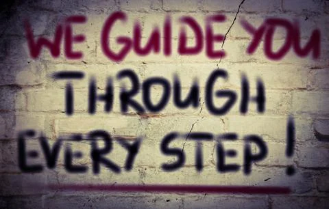 We Guide You Through Every Step Concept Stock Illustration