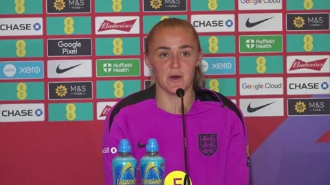'We have to be ruthless' says England's Georgia Stanway ahead of Netherlands cl Stock Footage 312628992