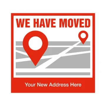 We-Have-Moved 1 Stock Illustration