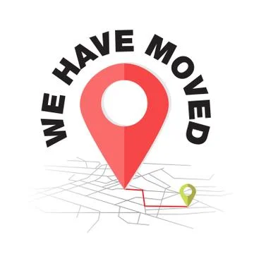 We have moved, changed address navigation Stock Illustration