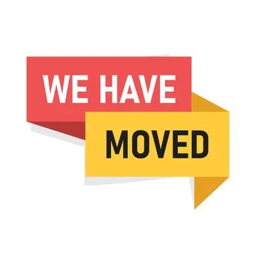 We have moved icon in flat style. Office or shop relocation vector illustra.. 库存插图