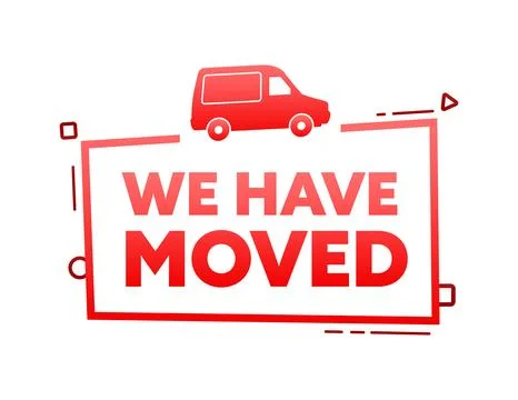 We have moved label. Map location with changed the address. Vector stock Illustrazione stock