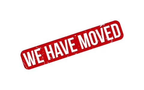 We Have Moved Rubber Stamp Seal Vector Stock Illustration