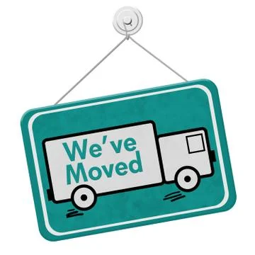 We have Moved Sign Stock Illustration
