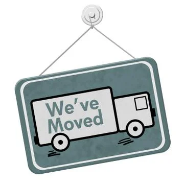 We have Moved Sign Stock Illustration