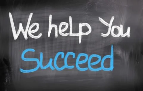 We help you succeed concept Stock Illustration