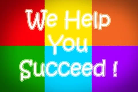 We help you succeed concept Stock Illustration