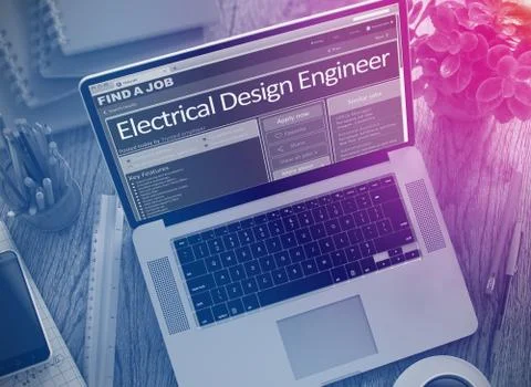 We Hiring Electrical Design Engineer. 3D. Illustrazione stock