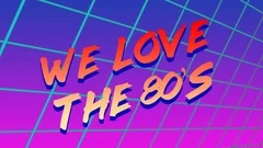 WE LOVE THE 90S Retro Futuristic Style T... | Stock Video | Pond5
