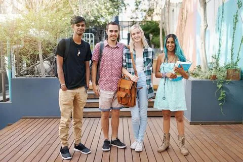 We love being students Stock Photos
