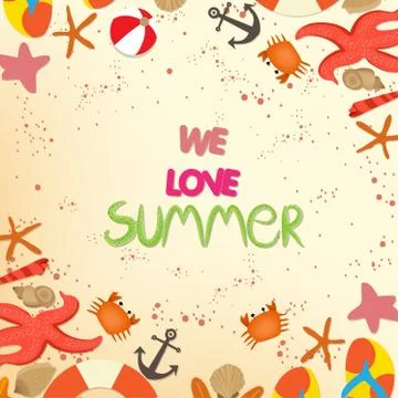 We love summer Stockillustratie