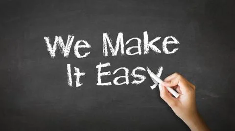 We make it easy chalk illustration Stock Illustration