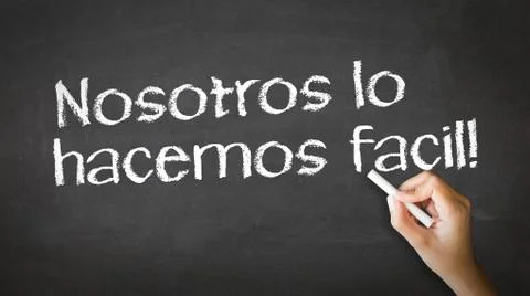 We make it easy chalk illustration (in spanish) Stock Illustration