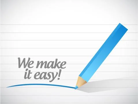 We make it easy. illustration design Stock Illustration