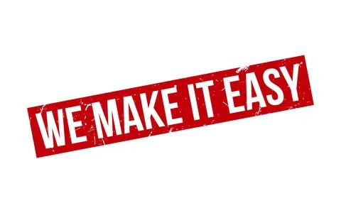 We Make It Easy Rubber Stamp Seal Vector Stock Illustration