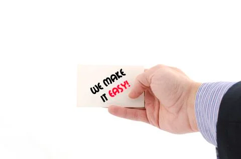 We make it easy text concept Foto stock