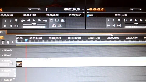 We mount video. Work in the program of installation Stock Footage 219968922