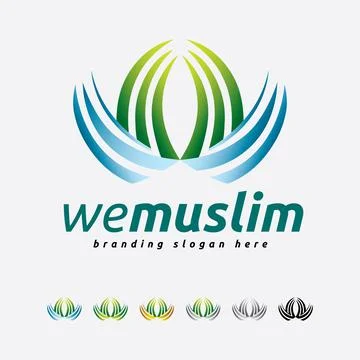 We Muslim Islamic Logo Stock Illustration