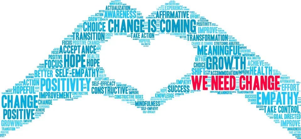 We Need Change Word Cloud Stock Illustration