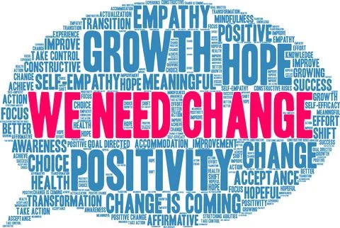 We Need Change Word Cloud Ilustração Stock